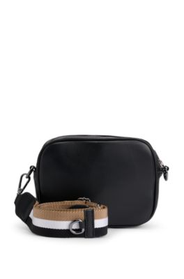 Borsa da bambina con logo e portamonete rimovibile, Nero