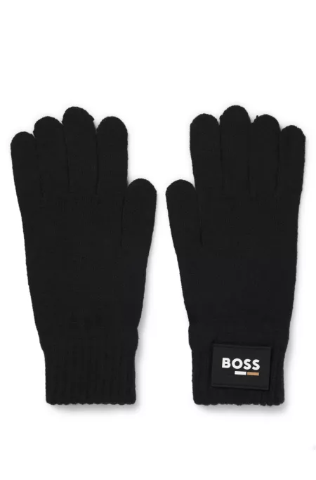 Gants noirs logotés pour enfant