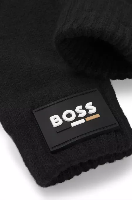 Gants noirs logotés pour enfant