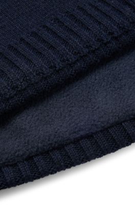 Scaldacollo per bambini con targhetta con logo in silicone, Nero