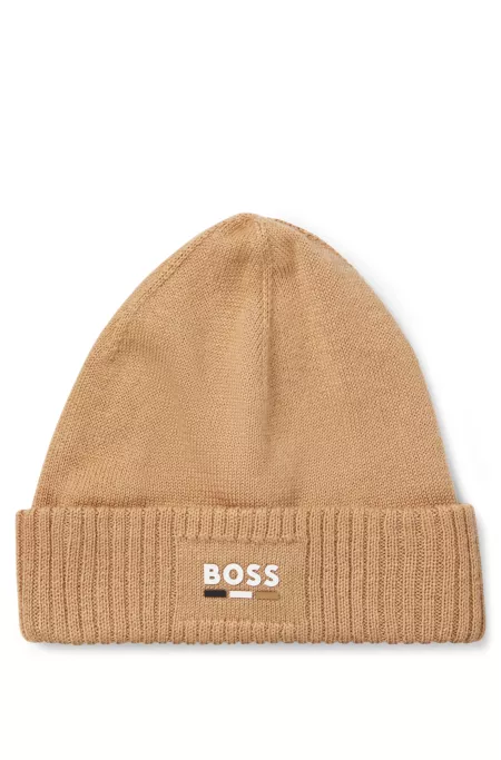 Bonnet en maille avec logo effet gomme pour enfant