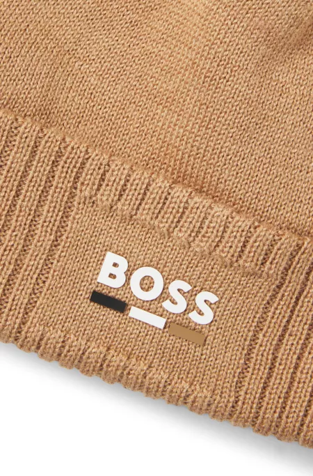 Bonnet en maille avec logo effet gomme pour enfant
