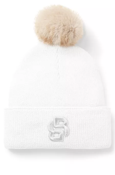 Bonnet à effet brillant avec monogramme Double B pour enfant