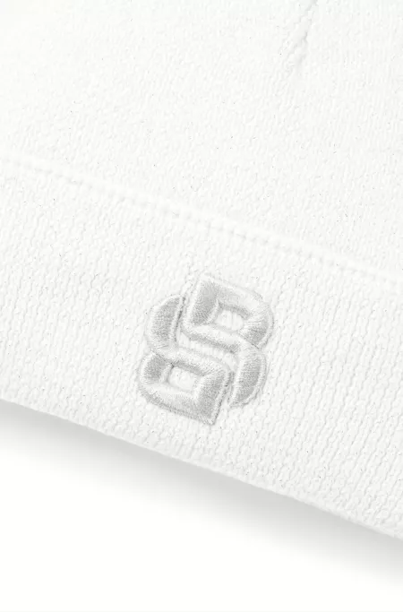 Bonnet à effet brillant avec monogramme Double B pour enfant