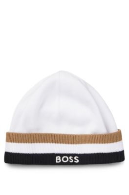 Geschenk-Set aus Baby-M&uuml;tze und -Sch&uuml;hchen, Wei&szlig;