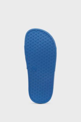 Kids' slides with logo uppers, Blue