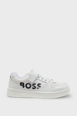 Kids-Sneakers aus Leder und Gewebe, Wei&szlig;