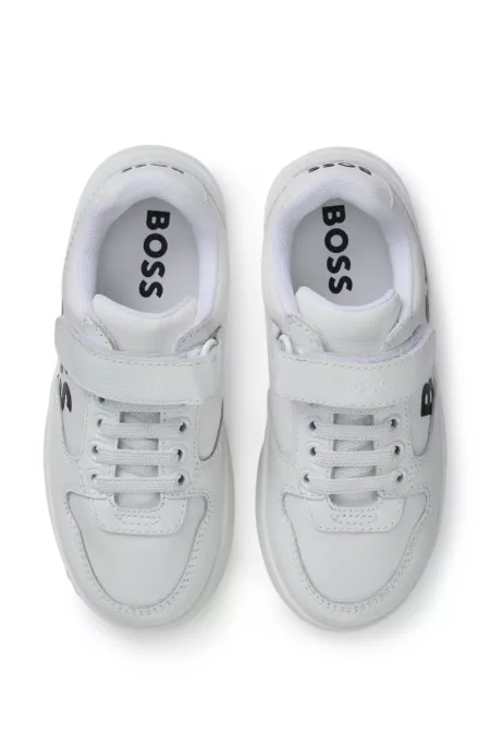 Kids-Sneakers aus Leder und Gewebe