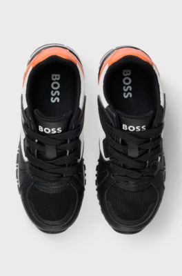 Sneakers per bambini in similpelle e mesh, A disegni
