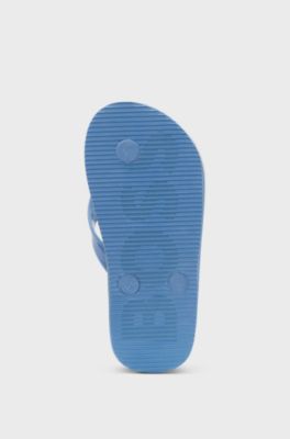 Kids' flip-flops with branded strap, Dark Blue