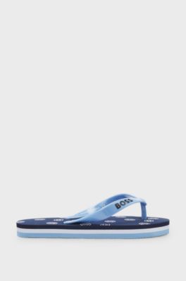Kids' flip-flops with branded strap, Dark Blue