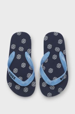 Kids' flip-flops with branded strap, Dark Blue