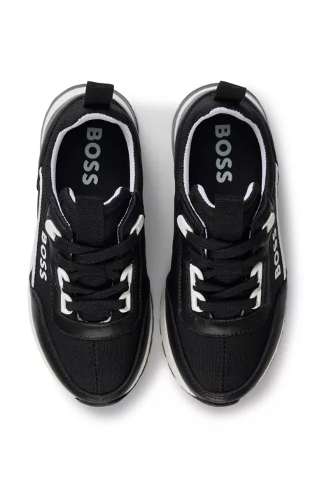 Baskets en cuir et toile pour enfant