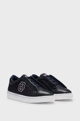 Kids' trainers with embroidered Double B monogram, Dark Blue