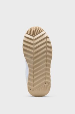 Kids' trainers in faux leather and mesh, Patterned