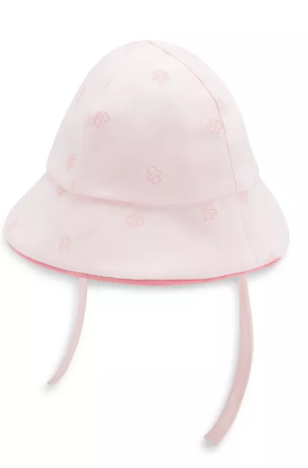 Chapeau en coton à monogrammes Double B pour bébé