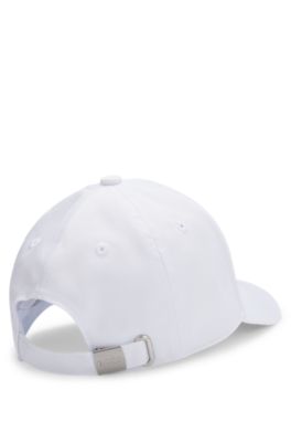 Cappellino per bambini in twill con monogramma Double B, Bianco