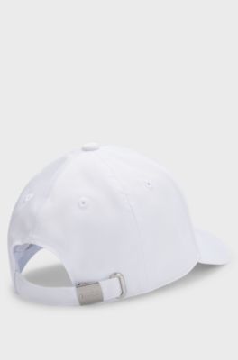 Kids' twill cap with Double B monogram, White