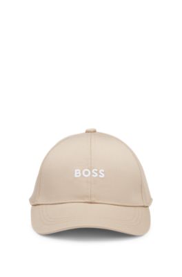 Cappellino per bambini in twill di cotone con logo ricamato, Beige