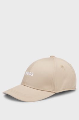 Cappellino per bambini in twill di cotone con logo ricamato, Beige