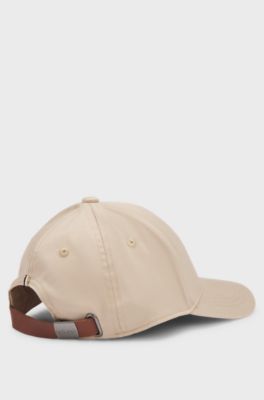 Cappellino per bambini in twill di cotone con logo ricamato, Beige