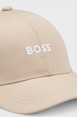 Kids' twill cap with embroidered logo, Beige