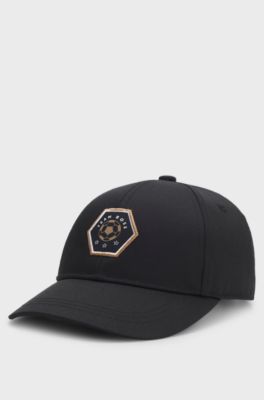 Kids' cap with embroidered rear logo, Black