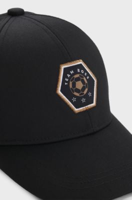 キッズ キャップ バックロゴ エンブロイダリー, ブラック