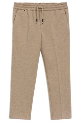 Kids' suit trousers in stretch fabric, Beige