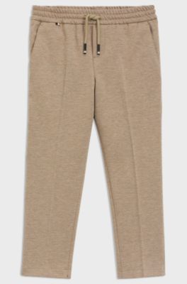 Kids' suit trousers in stretch fabric, Beige