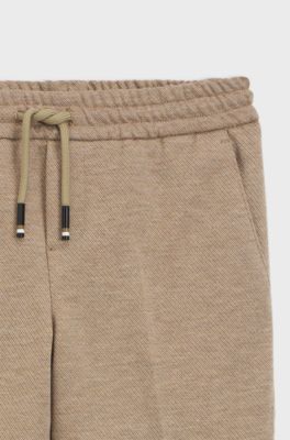 Kids' suit trousers in stretch fabric, Beige