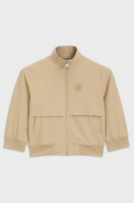 Kids-Jacke mit Rei&szlig;verschluss und Double-B-Monogramm, Beige