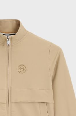 Kids' zip-up jacket with Double B monogram, Beige