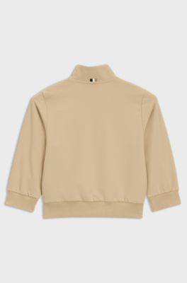 Kids' zip-up jacket with Double B monogram, Beige