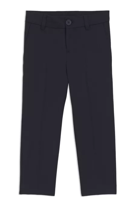 Regular-Fit Kids-Hose aus elastischem Woll-Mix