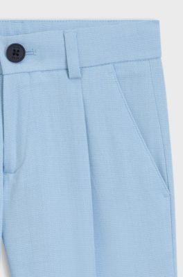 Kids' suit trousers in stretch fabric, Light Blue
