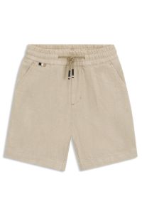 Kids-Shorts aus Leinen und Baumwolle, Beige