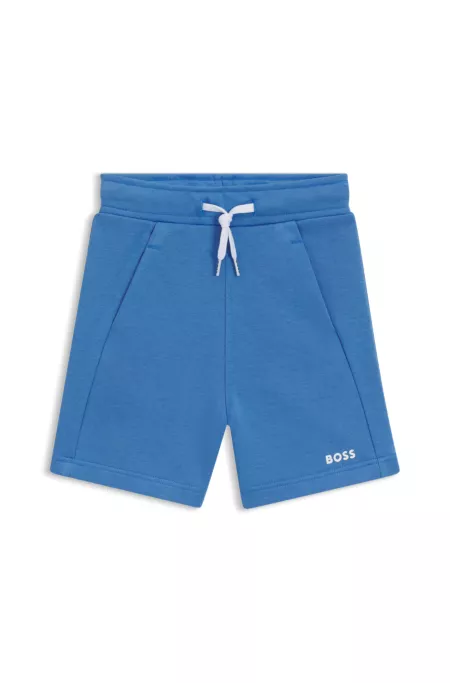 Short en polaire de coton mélangé à logo imprimé pour enfant