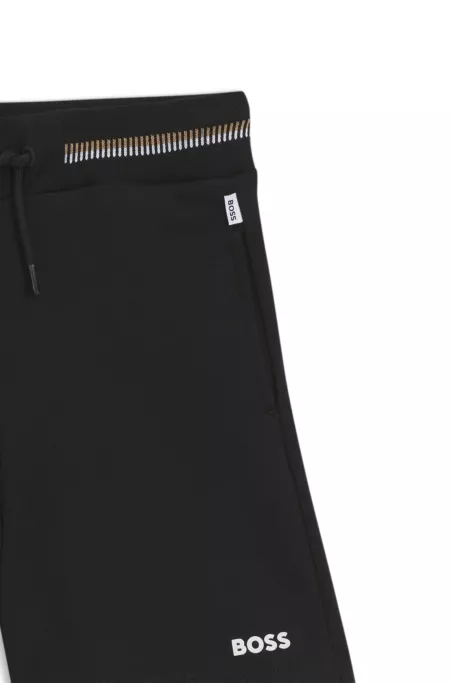 Short en coton mélangé avec taille à rayures pour enfant