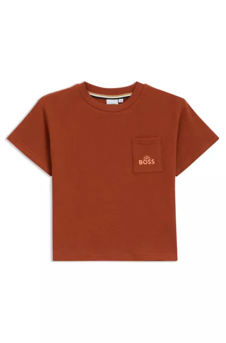 T-shirt Loose en coton à motif artistique brodé pour enfant