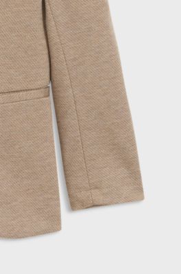 Kids' suit jacket in stretch fabric, Beige