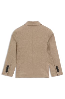 Kids' suit jacket in stretch fabric, Beige