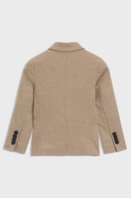Kids' suit jacket in stretch fabric, Beige