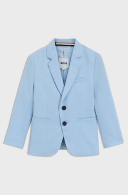 Giacca elegante per bambini in tessuto elasticizzato, Celeste