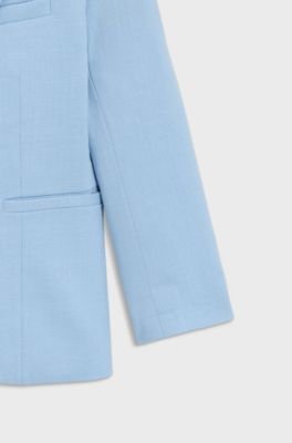Veste de costume en tissu stretch pour enfant, bleu clair