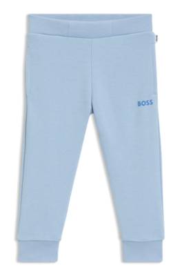 Kids' cotton-blend tracksuit bottoms with logo print