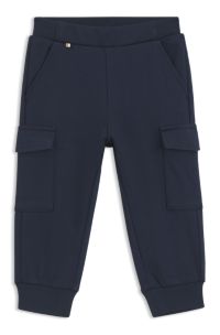 Kids-Cargo-Hose aus Stretch-Piqué, Dunkelblau