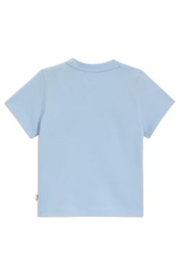 Kids' cotton T-shirt with Double B monogram, Light Blue