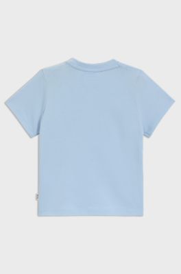 Kids' cotton T-shirt with Double B monogram, Light Blue