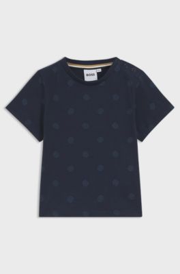 T-shirt en coton &agrave; monogrammes Double&nbsp;B pour enfant, Bleu fonc&eacute;